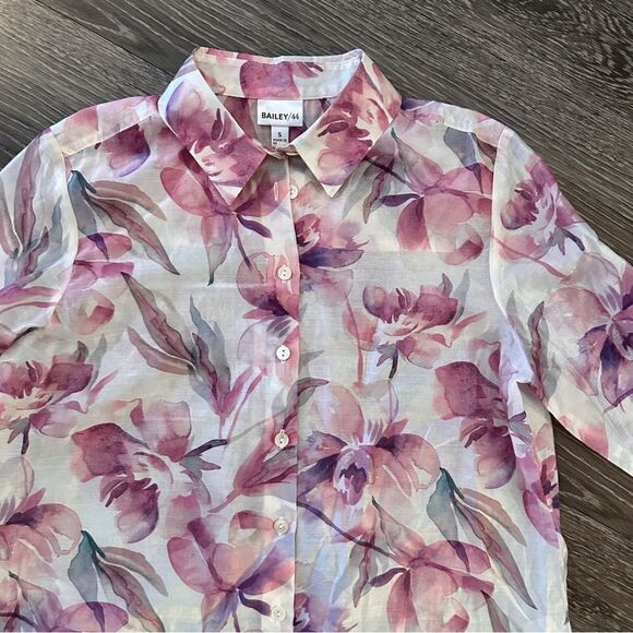 Bailey 44 Sheer Floral Button Down - Picture 4 of 10